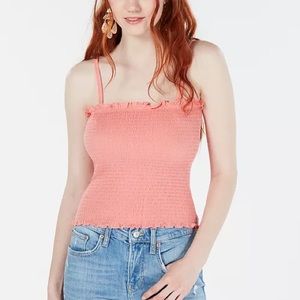 Crave Fame by Almost Famous Smocked Ruffle Tube Top/Tank Top